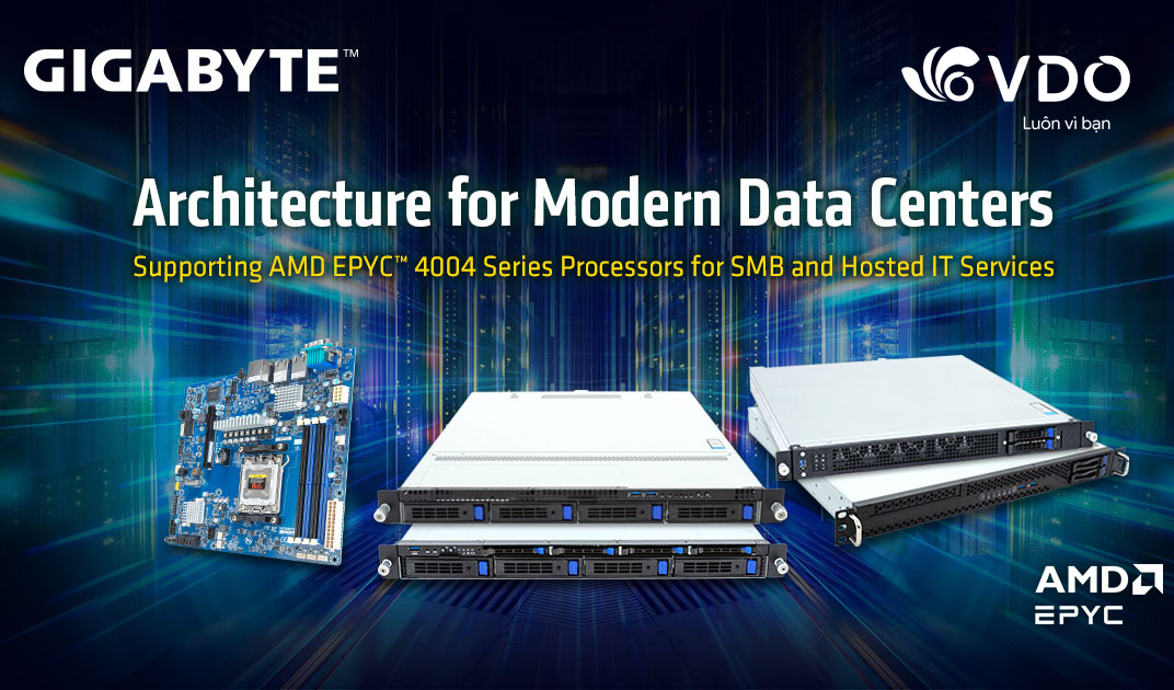 GIGABYTE công bố hỗ trợ cho bộ xử lý dòng AMD EPYC™ 4004