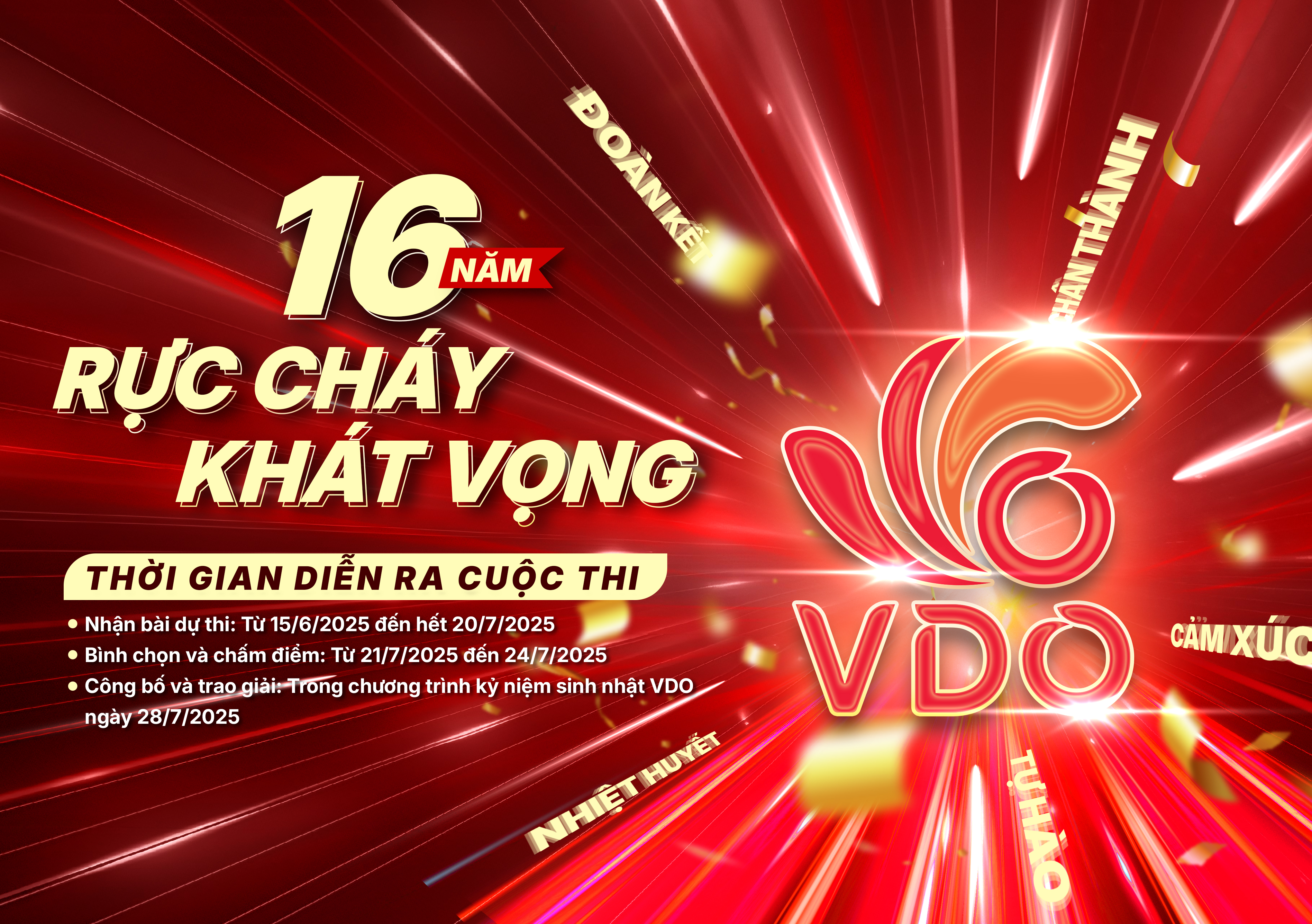 Phát động cuộc thi "16 năm - Rực cháy khát vọng VDO"