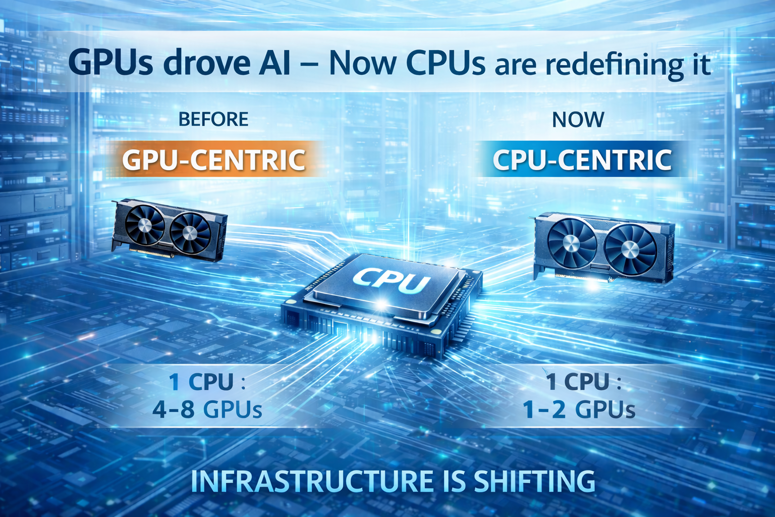 Khi agentic AI thay đổi cuộc chơi: CPU quay lại trung tâm hạ tầng AI