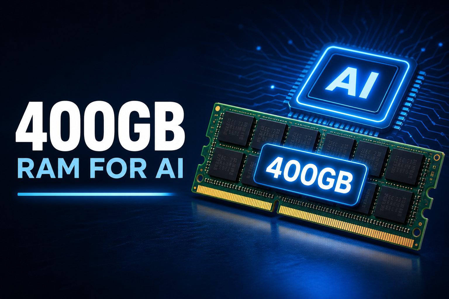 AI đẩy nhu cầu RAM lên 400GB, thị trường DRAM đối mặt áp lực kéo dài
