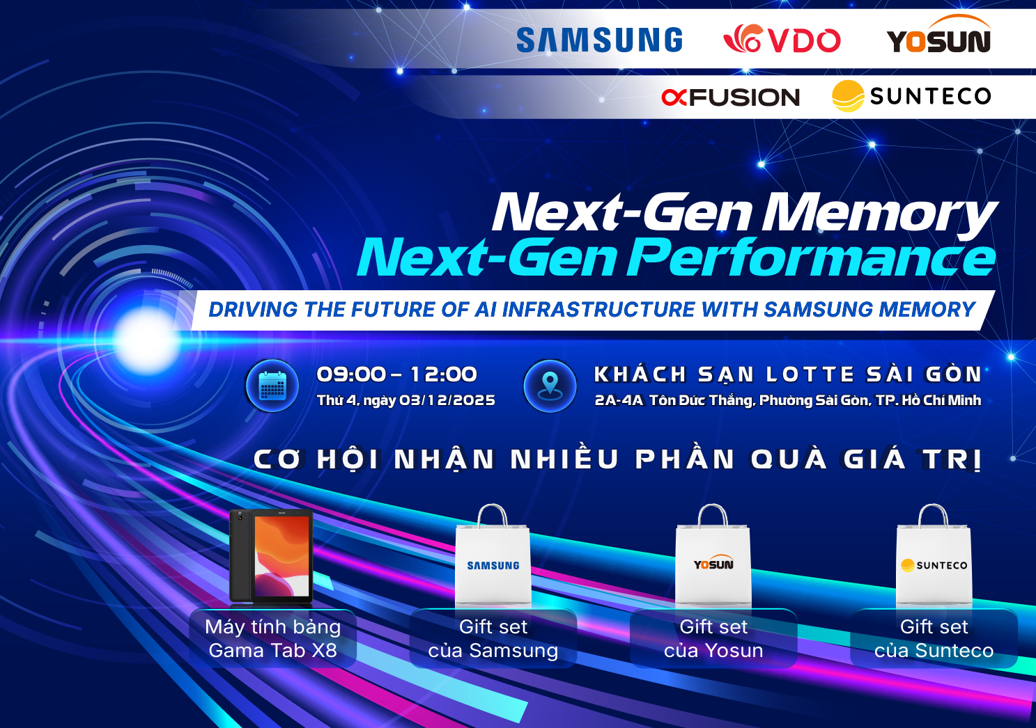 Thư mời tham dự Hội thảo về giải pháp bộ nhớ Samsung cho hạ tầng số 2026