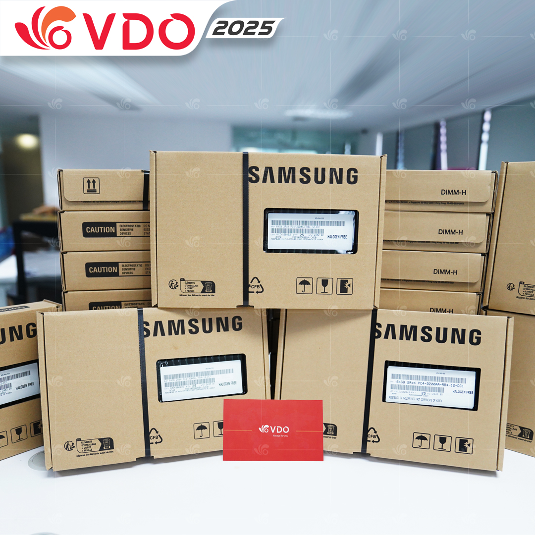Lô hàng RAM Samsung chính hãng cập bến VDO: Bổ sung năng lực cho hệ thống doanh nghiệp và trung tâm dữ liệu