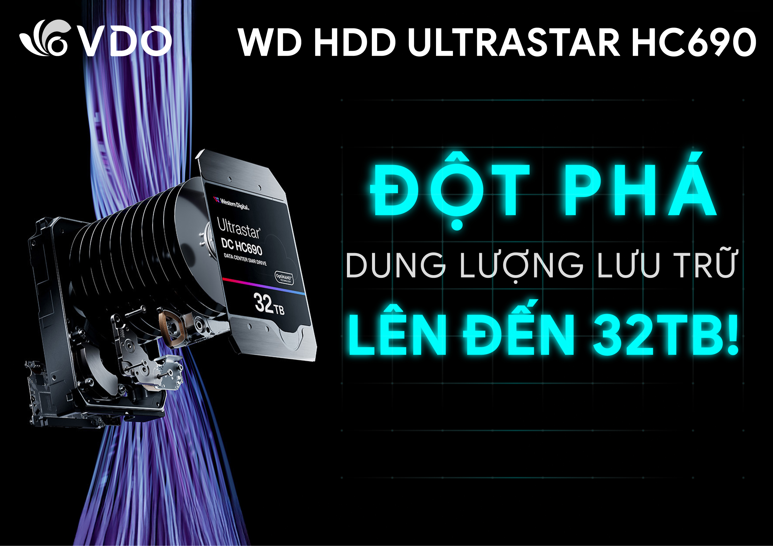 HDD Ultrastar HC690 – Đột phá dung lượng lưu trữ tới 32TB