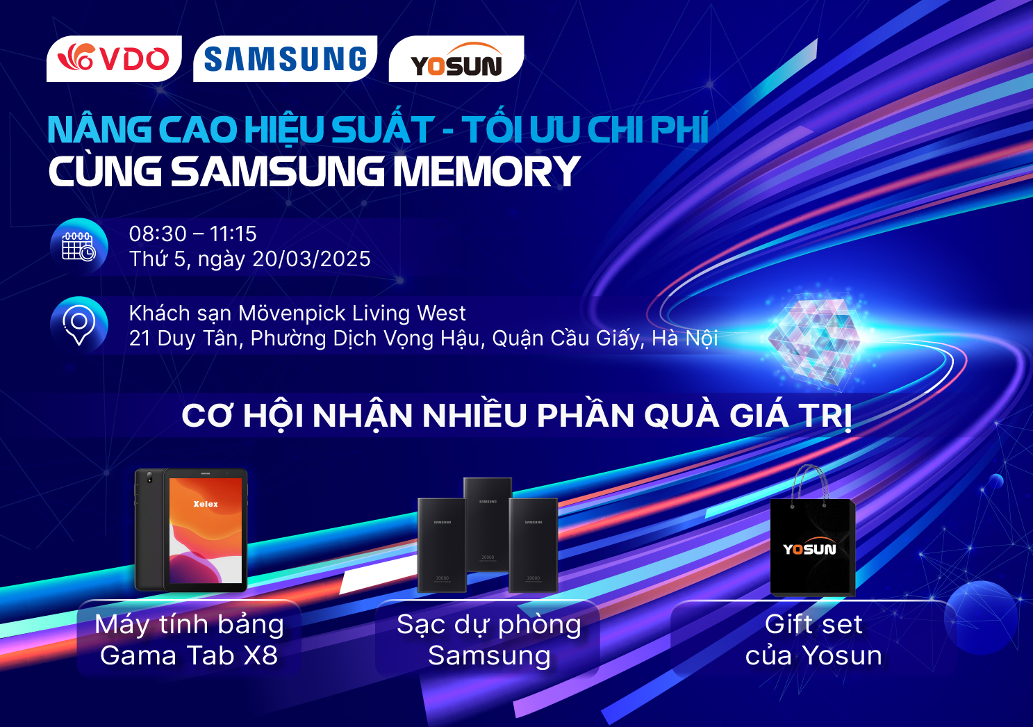 Thư mời Hội thảo công nghệ: Nâng cao hiệu suất - Tối ưu chi phí cùng Samsung Memory