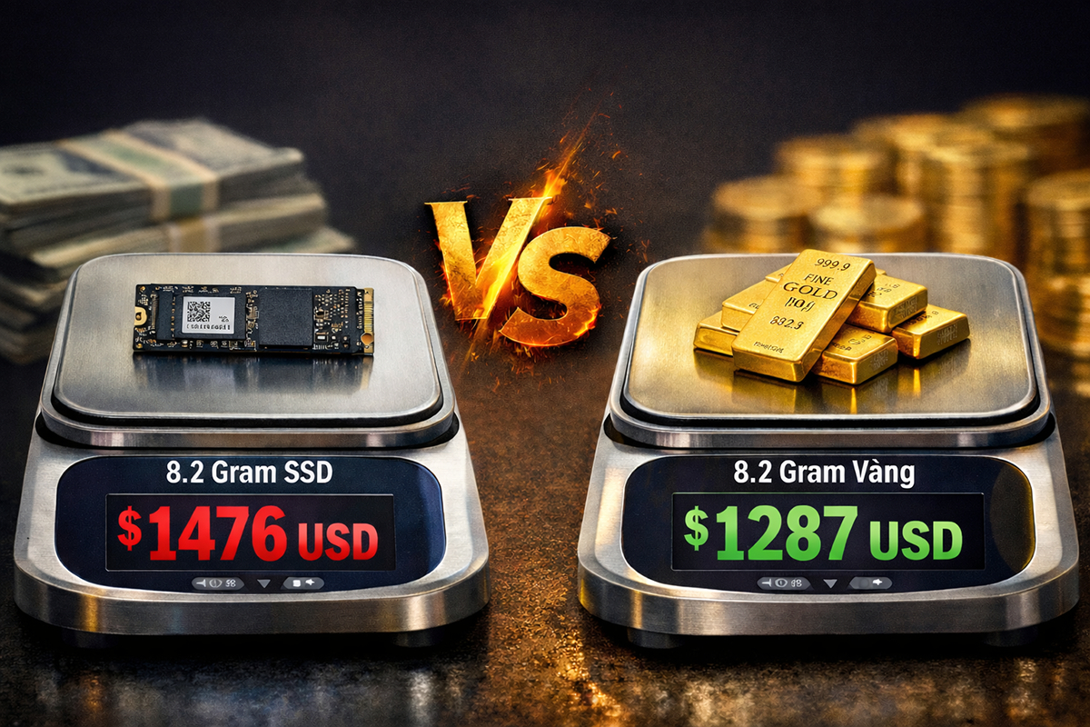 AI đẩy giá lưu trữ vượt mọi giới hạn: Khi SSD còn đắt hơn vàng