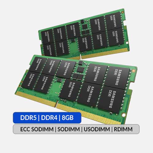 DRAM Module SamSung DDR4/5 - 8GB - ECC SODIMM, ECC UDIMM, RDIMM, SODIMM, UDIMM